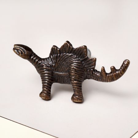 Dark Finish Decorative Iron Knob for Cabinet in Dinosaur Shape